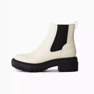 Rag & Bone Antique White Lug Sole Chunky Chelsea Boot Size 40